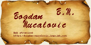 Bogdan Mučalović vizit kartica